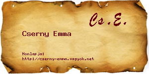 Cserny Emma névjegykártya